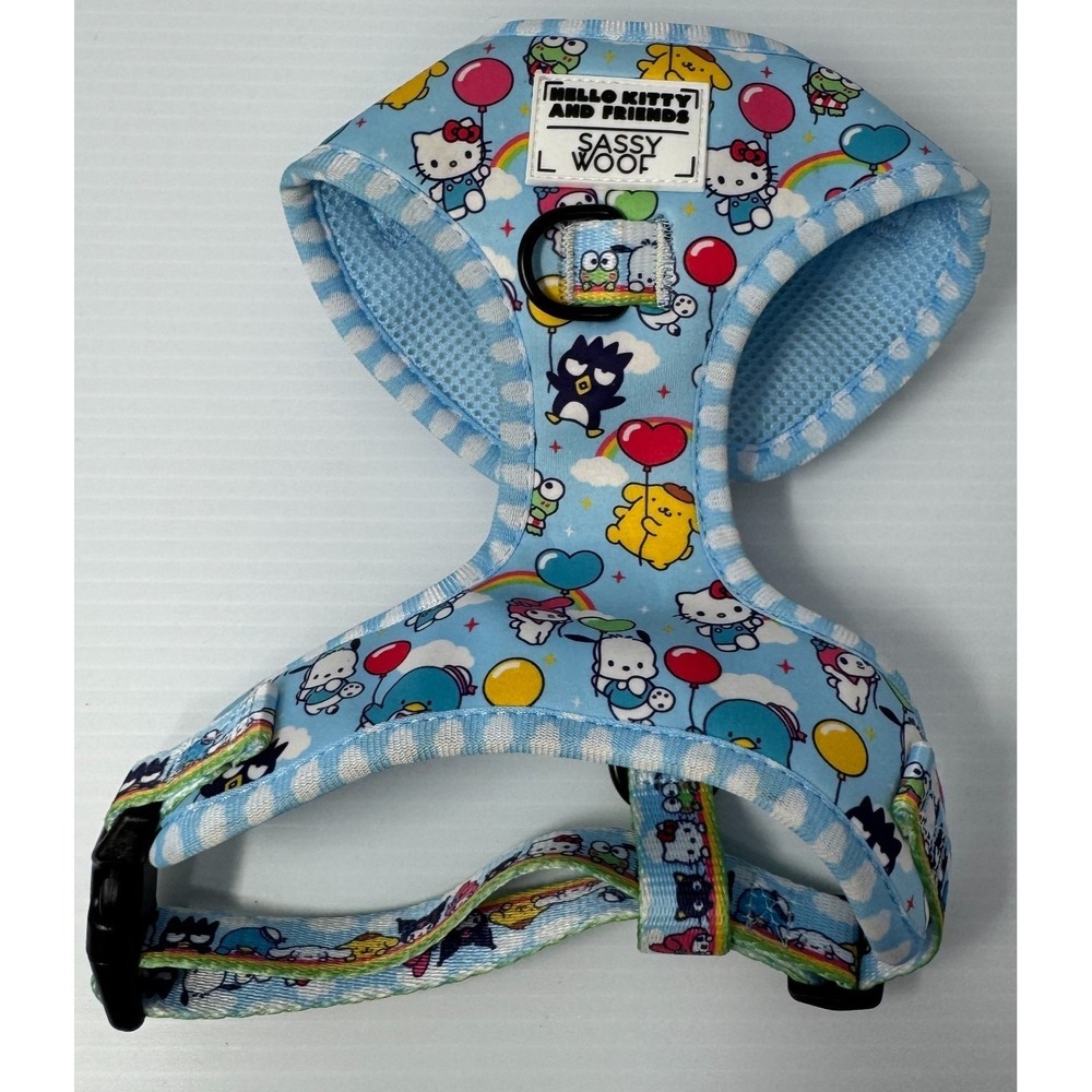 Sassy Woof Hello Kitty and Friends In The‎ Sky Blue Small Adjustable Dog Harness